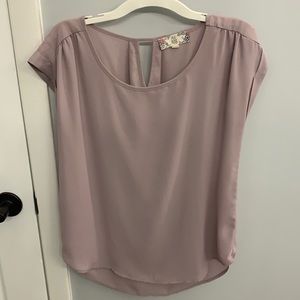 Pink Rose short sleeve purple blouse size small